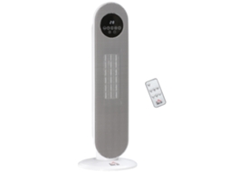 Aquecedor Auxiliar Aquecedor De Ventilador Aquecedor Cerâmico Oscilante 15-40°c Com Controle Remoto 1300/2000w, 21 X 21 X 63,5 Cm Ch