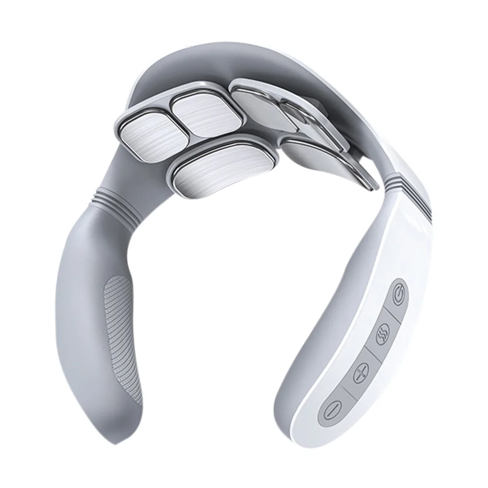 Massageador De Pescoço Com Controle Remoto, Seis Braços, Pulso Elétrico, Alívio Da Dor No Ombro, Relaxamento, Remoto~03765
