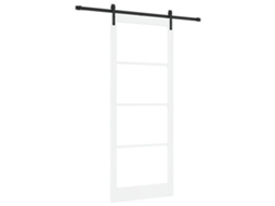 Conjunto 1 Porta Deslizante Vidaxl Branco Madeira De Pinho Maciça (93 X 232 Cm)