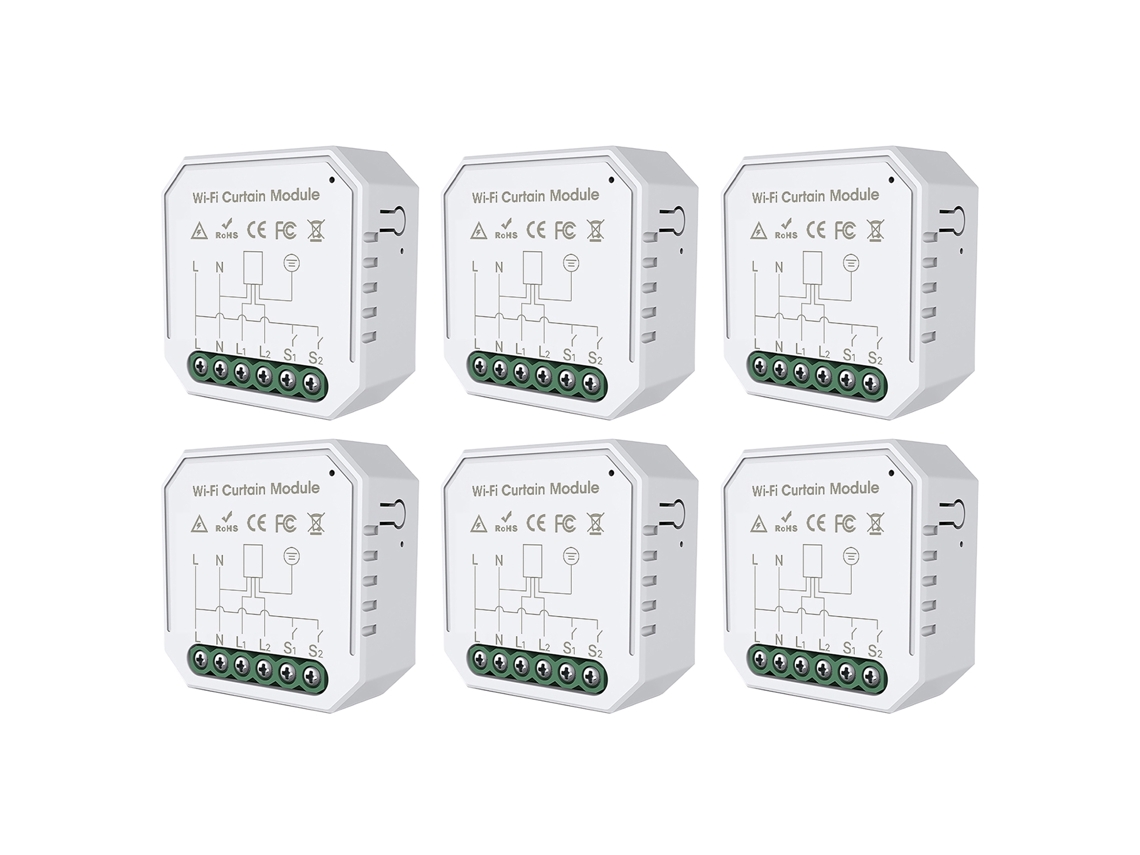 Módulo de interruptor de cortina inteligente Tuya Wifi, adaptado para casas inteligentes e que permite modificar as cortinas de forma prática.