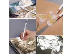 Kit De Desenho Profissional Com 15 Peças Hb, Incluindo Carvão Branco E Lápis De Pastel - Ferramentas De Esboço E Pintura Para Artistas