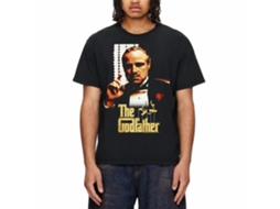 Rockinstone Godfather Movie Gold Logo Point Black Adult T-shirt Size:l
