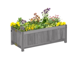 Floreira De Madeira Dobrável, 70x30x25 Cm, Cinza, Para Vegetais E Flores.