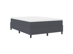 Conjunto 1 Cama Box Vidaxl Cinzento Cordão (140 X 200 Cm)