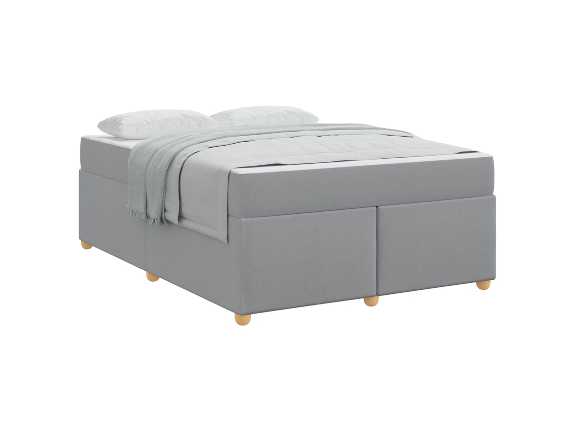 Estrutura da Cama Cinzento claro 140 X 200 Cm Tecido MAISON EXCLUSIVE
