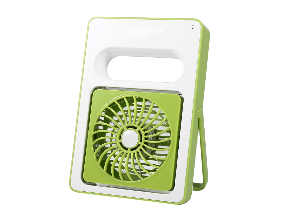 Ventilador De Mão Recarregável Usb Da Laxiscreed, Portátil Para Mesa, Cor Verde