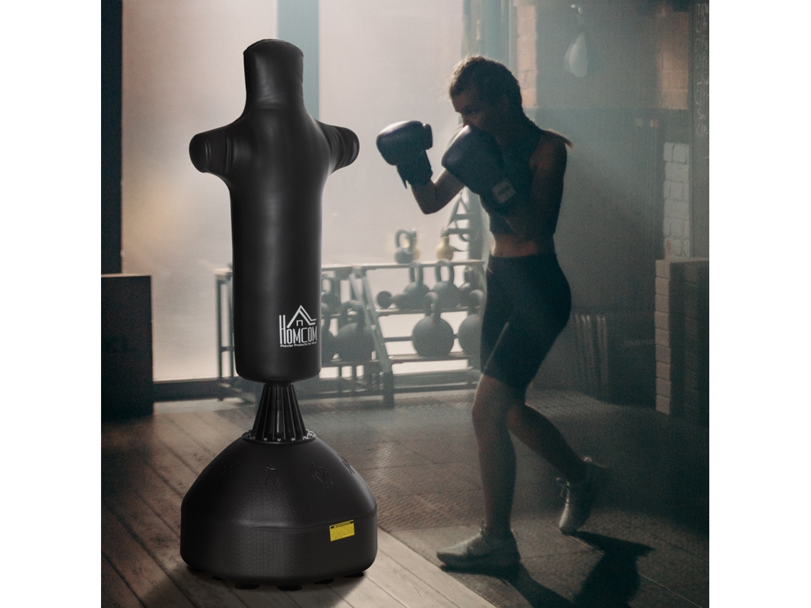 Saco de treino humanoide, 180cm, resistente, preto
