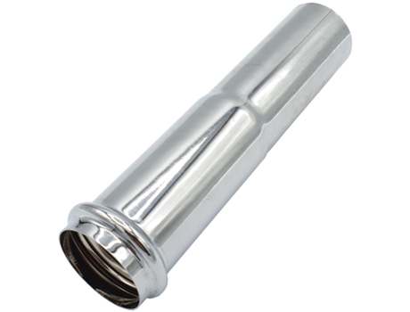 Redução de Tubo para Sifão de Escoamento de 34/32 mm com Acabamento Cromado e Comprimento de 143 mm