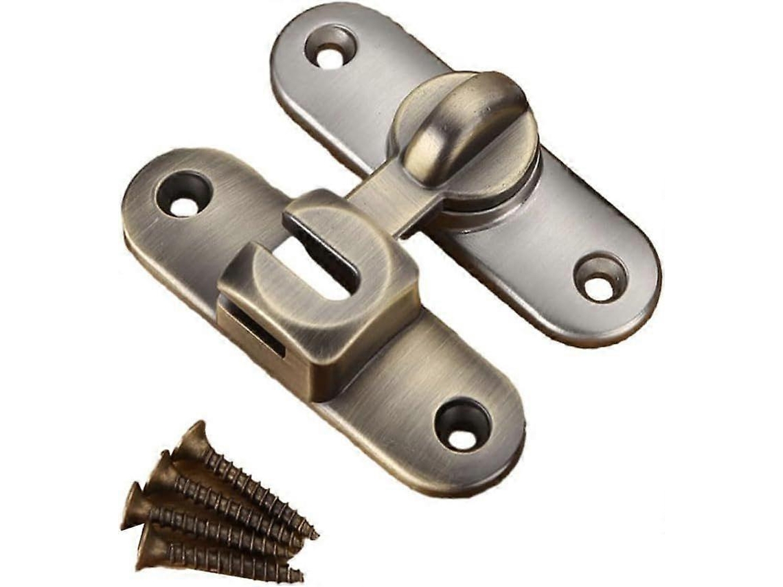 Peça Fechadura De Porta Deslizante De Ângulo Reto De 90 Graus Sem Perfuração Para Porta Deslizante Aquaforge (bronze)