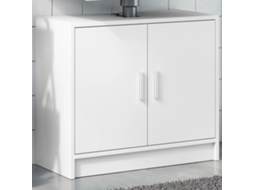 Vidaxl Armário De Lavatório 63x29x55 Cm Derivados De Madeira Branco