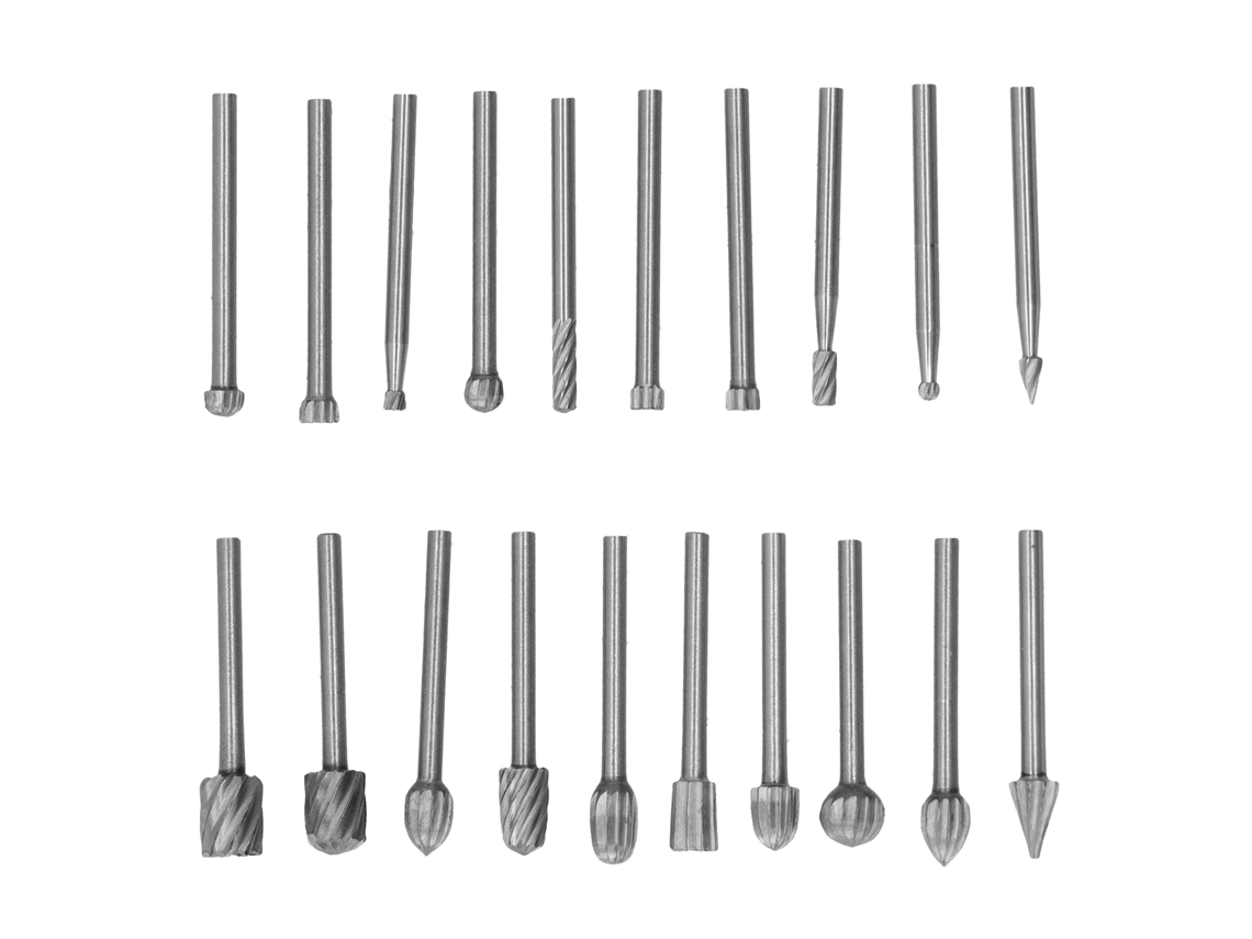 Conjunto de 20pcs Limão Rotativo Aço Rápido para Carpintaria Escultura Polimento | S/MARCA
