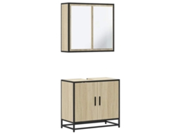 Bathroom Furniture Set, Bathroom Furniture Sets Vidaxl Marrom Madeira Processada (n/a)
