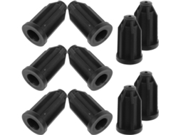 Conjunto De 10 Buchas Giratórias 25mm Para Rodízios, Fácil Instalação, Material Pp Preto E Maior Fricção Para Móveis