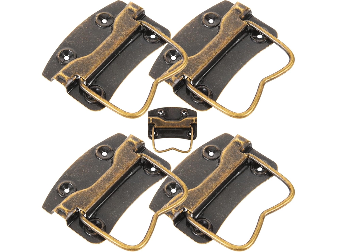 Conjunto De 5 Puxadores Ergonômicos Vintage De Ferro Para Madeira, Estilo Antigo.