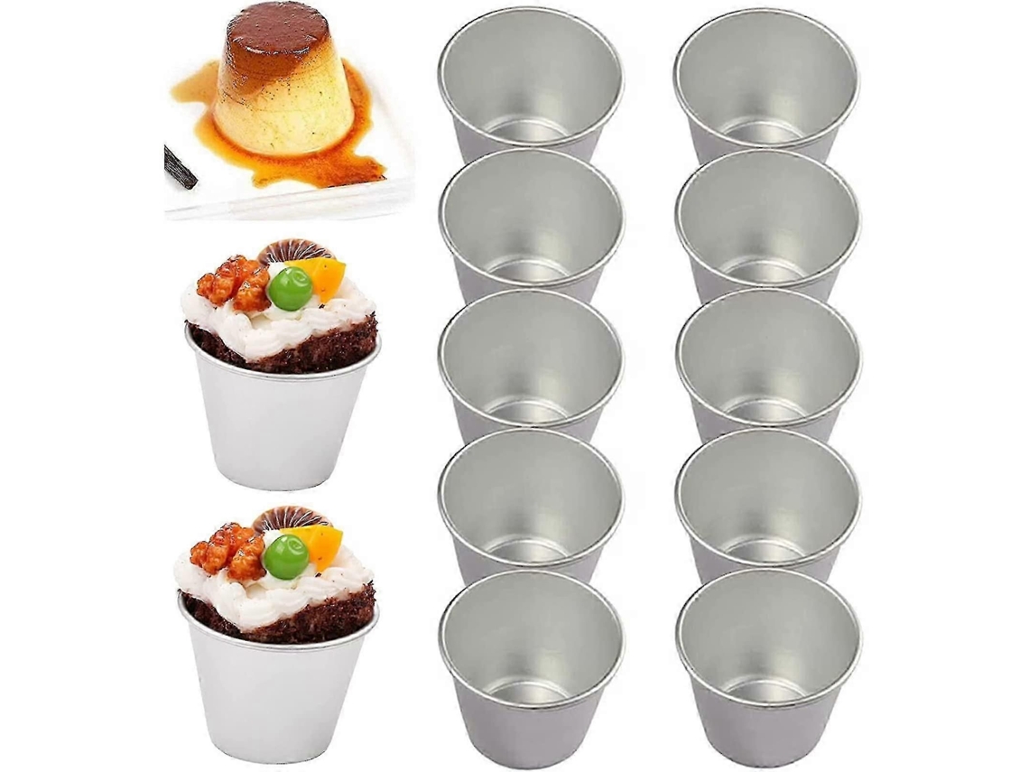 10 Forminhas De Silicone Antiaderentes Para Muffins E Pastéis De Nata