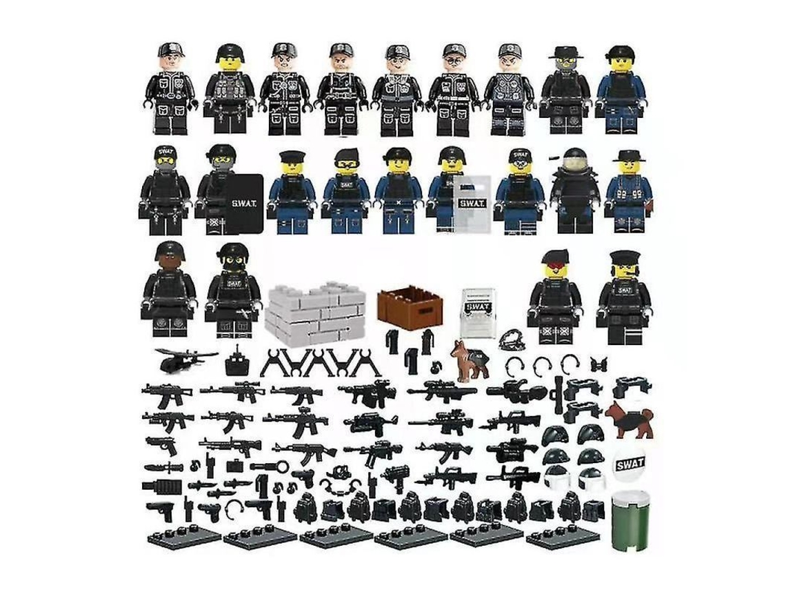 2026 set de 22 Mini Figuras Militares Villano Juguetes de Bloques de Construção Hwm