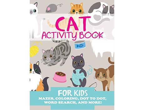 Livro Cat Activity Book for Kids de Blue Wave Press (Inglês)