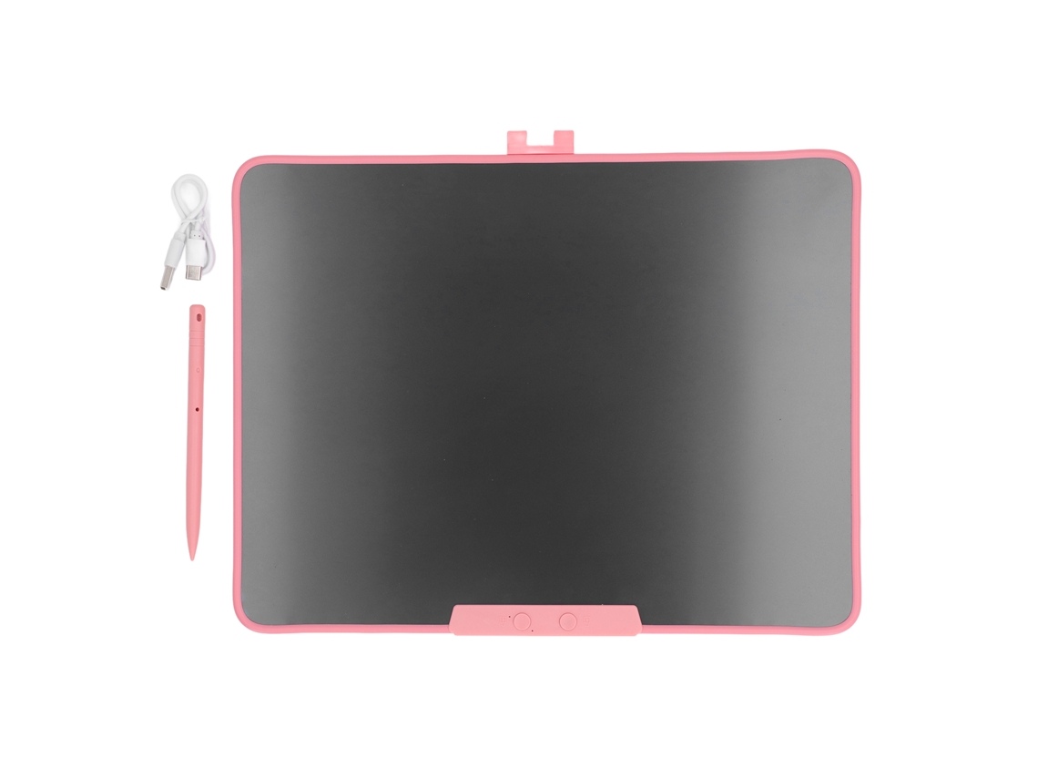 Tableta Lcd De Escritura De 16 Polegadas, Brinquedos Pré-escolares, Quadro De Doodle, Apagador Para Crianças, Colorido Rosa