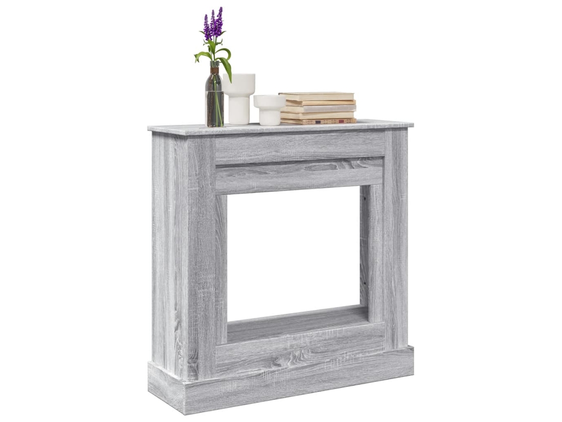 Vidaxl Cornija De Lareira 90x30x90 Cm Derivados Madeira Cinza Sonoma