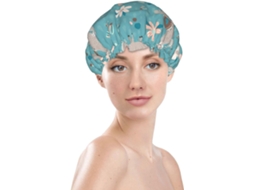 Touca De Banho Feminina, Reutilizável, Impermeável, Dupla Camada, Com Elástico, Ideal Para Cabelos Longos, Linda Touca