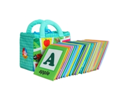 Primerox 26pcs Cartões de Alfabeto Macios com Bolsa de Tecido para Aprendizado Abcs para Crianças
