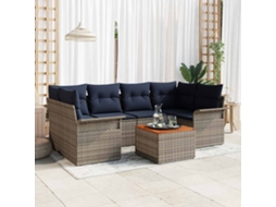 Vidaxl Conjunto De Sofá De Jardim 7 Unid. 6-número De Lugares