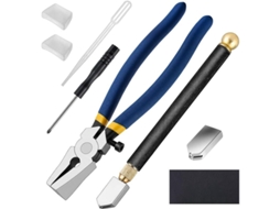 Kit de cortador de vidro Choyclit, suprimentos para vitrais com alicate resistente e ferramentas de corte de vidro estilo Ehstmind
