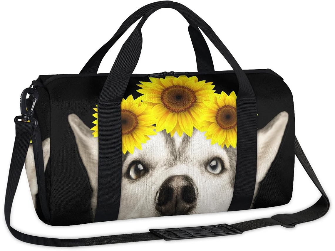 Bolsa Esportiva Divertida em Formato de Girassol para Crianças 45 X 21 5 X 23 Cm Tecido de Poliéste Formato de