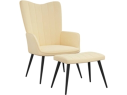 Relaxing Chair With Stool, Relaxing Chairs With Stools Vidaxl Branco Veludo