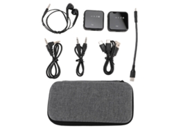 Microfone Lavalier sem fio com frequência 2.4GHz EOOCOO, alcance de 30 metros