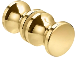 Puxador Para Porta De Box Chuveiro, Dourado Em Formato De Guarda Chuva, 6x 3cm, Em Titânio, Dupla Face, Para Portas