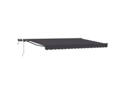 Conjunto 1 Toldo Manual Vidaxl Antracite Alumínio (4 × 3,5 M)