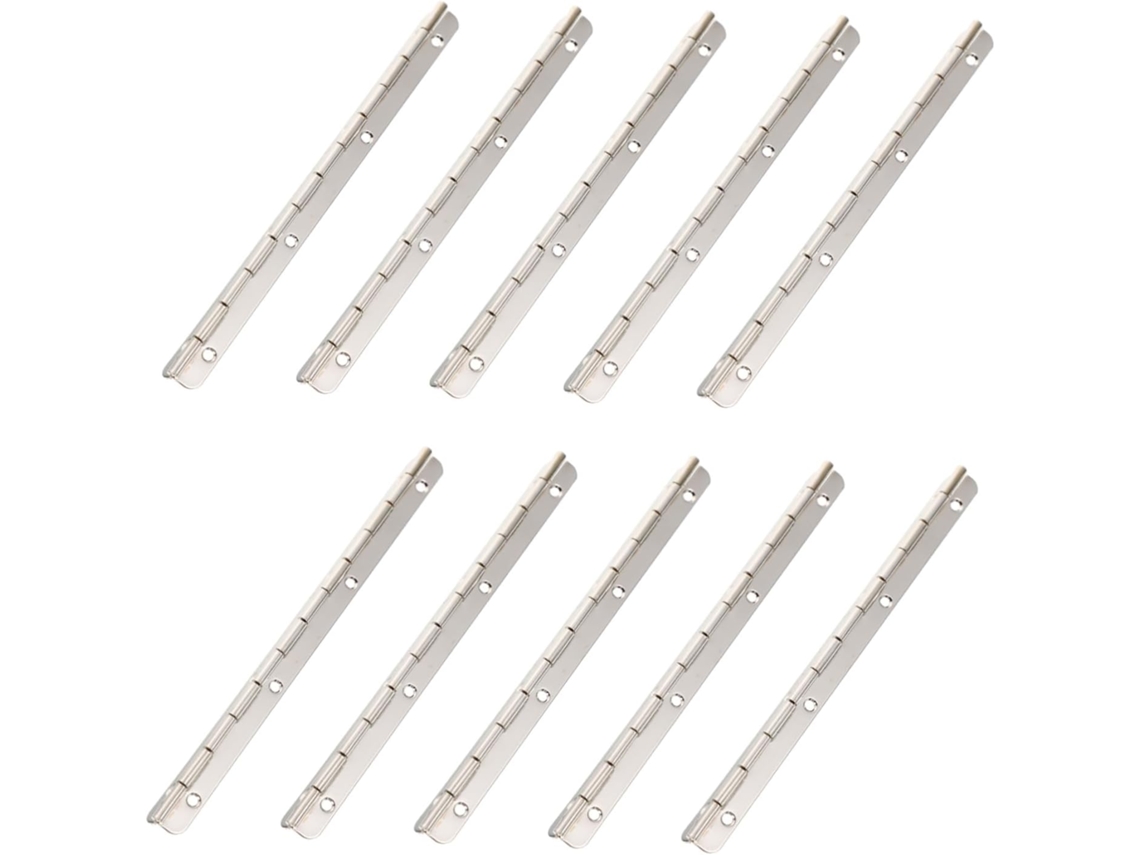 Conjunto De 10 Dobradiças Ferro Niquelado Para Portas E Armários, 150