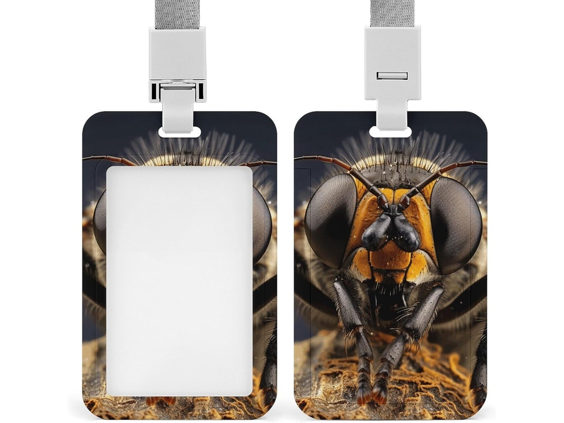 Suporte Black Fly Crachá, Protetor de Cabo Vertical, Revestimento Plástico Impermeável Crachá, Ideal para Trabalho