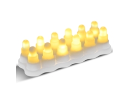 12 Velas Led Sem Chama Piscantes Usb Operadas Decorativas para Festas Casamentos Presentes