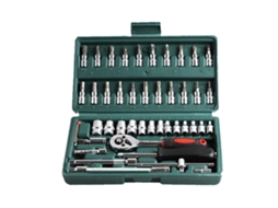 Conjunto De Ferramentas Chave De Rato E Parafusadeira 1/4 Polegada Com Estojo Para Reparos Em Carro Casa Oficina
