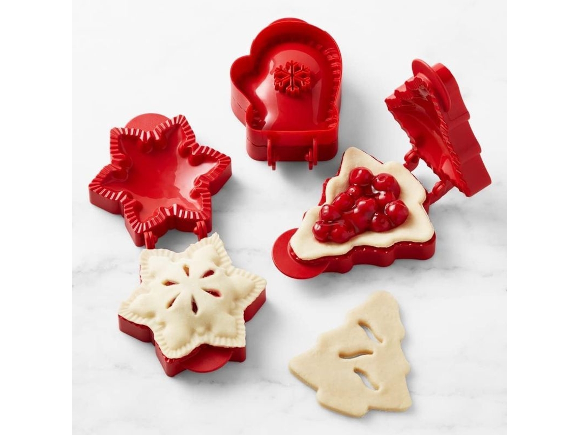 Conjunto de Moldes para Mini Pies Natalinos, 3 Peças | S/MARCA