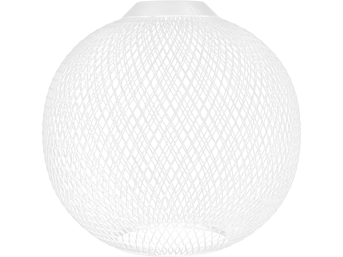 Luminária de Teto Suspensa Esférica de Metal com Malha Vazada, 180 Mm, Branca, para Casa. SFUSHOS