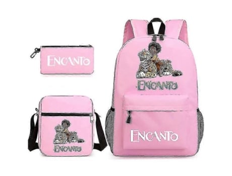 Mochila escolar Encanto, bolsa de estudante, conjunto de 3 peças, estojo, bolsa de ombro, mochila Miraflow