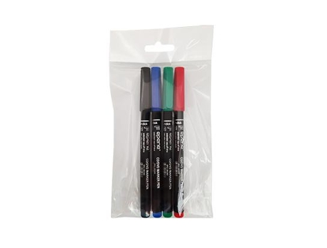 Marcador Permanente Fino Cd/Acetatos Epene Pack 4 Cores 2013Cd