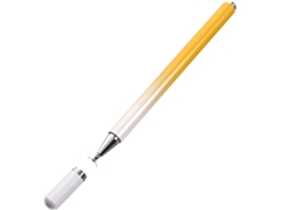 Caneta Capacitiva Metálica Magnética Gradiente, Desenho/edição, Celular/tablet, Amarelo Limão Pontas Extra Sfushos