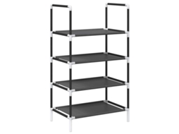 Shoe Rack, Shoe Racks Vidaxl Preto Tecido Não Tecido (44 X 28 X 77 Cm)
