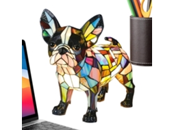 Luminária artística de LED com tema de cachorrinho.