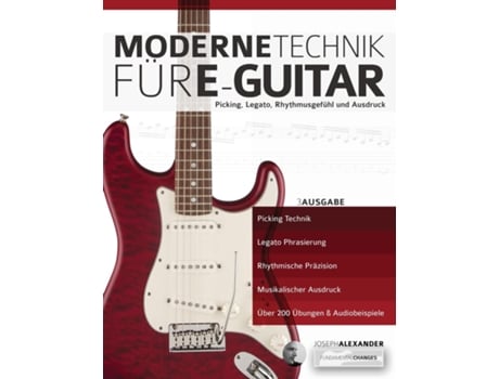 Livro Moderne Technik Fu¨r E-gitarre De Joseph Alexander (inglês)