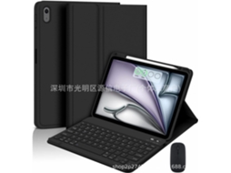 Capa Com Teclado Para Tablet Lurelia, Compatível Com I Pad Pro 13" 2024, Azul, Teclado Bluetooth, Rato 2.4g