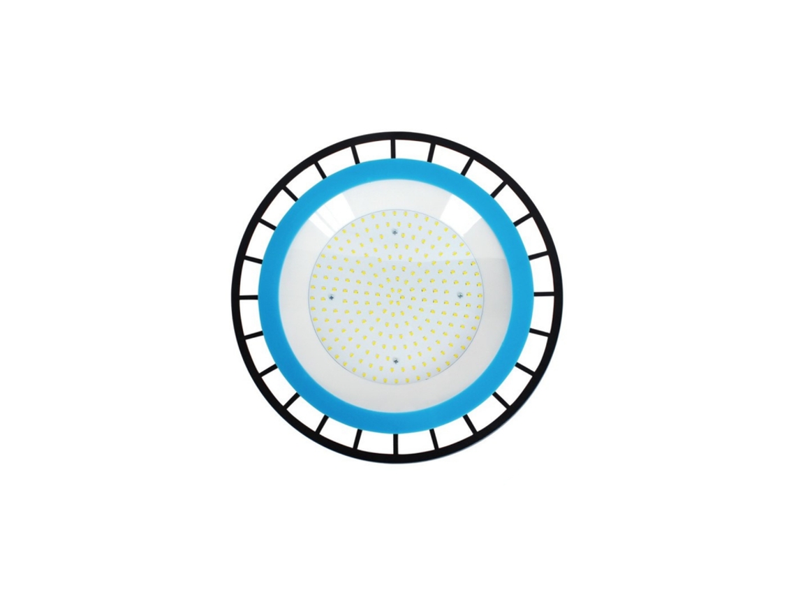 Luminária LED industrial ''OVNI'' 150W para alturas de 5/6 metros.