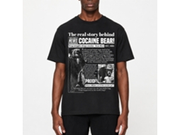 Rockinstone Cocaine Bear Real Story Black Adult T-shirt Size:m