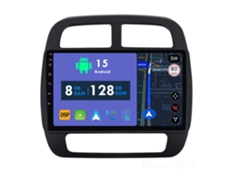 Auto Rádio Carro Bluetooth Autoradio 8GB RAM 128G ROM CarPlay Navegação GPS Ecrã Táctil RoverOne para Renault Kwid 2015-2019  