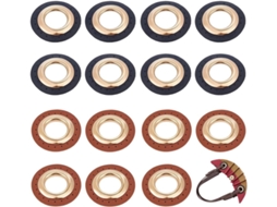 Kit Com 8 Ilhós De Metal Para Costura Em 2 Cores, 20 Mm, Arruelas