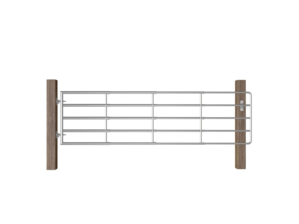 Field Gate, Field Gates Vidaxl Prateado Aço ((115-300) X 90 Cm)